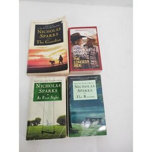 Nicholas Sparks Books Lot 4 The Longest Ride At First Sight The Rescue, Guardian